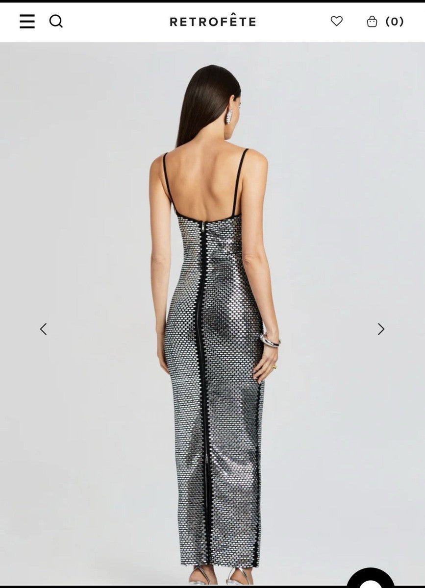 Silver Retrofete Gown – Quad Marketplace Silver Retrofete Gown – Quad Marketplace