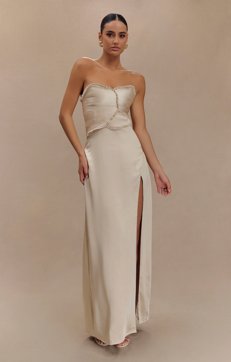 meshki formal dresses Metallic - Shop Online tie affairs Introducing the Meshki Roisin Dress