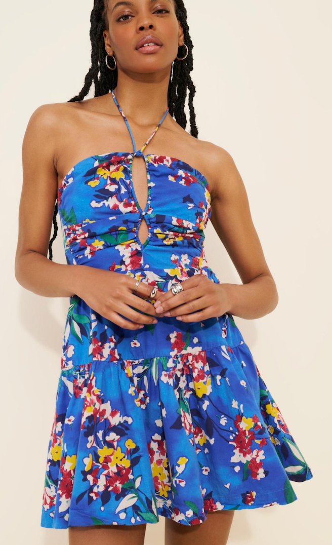 Anthropologie Halter Mini Dress
