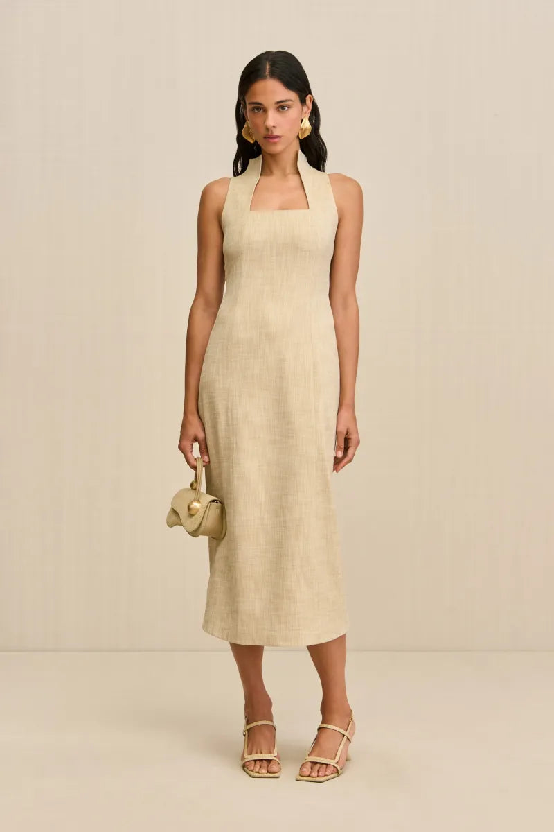 cult gaia midi dress Cult Gaia Cameron Maxi Dress - White